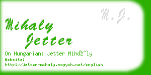 mihaly jetter business card